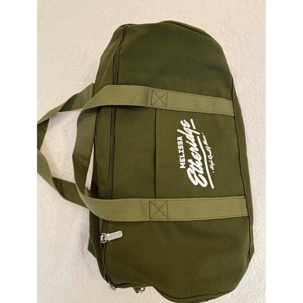 Melissa Etheridge High Quality Music Canvas Duffel Bag Olive Green Travel Gym